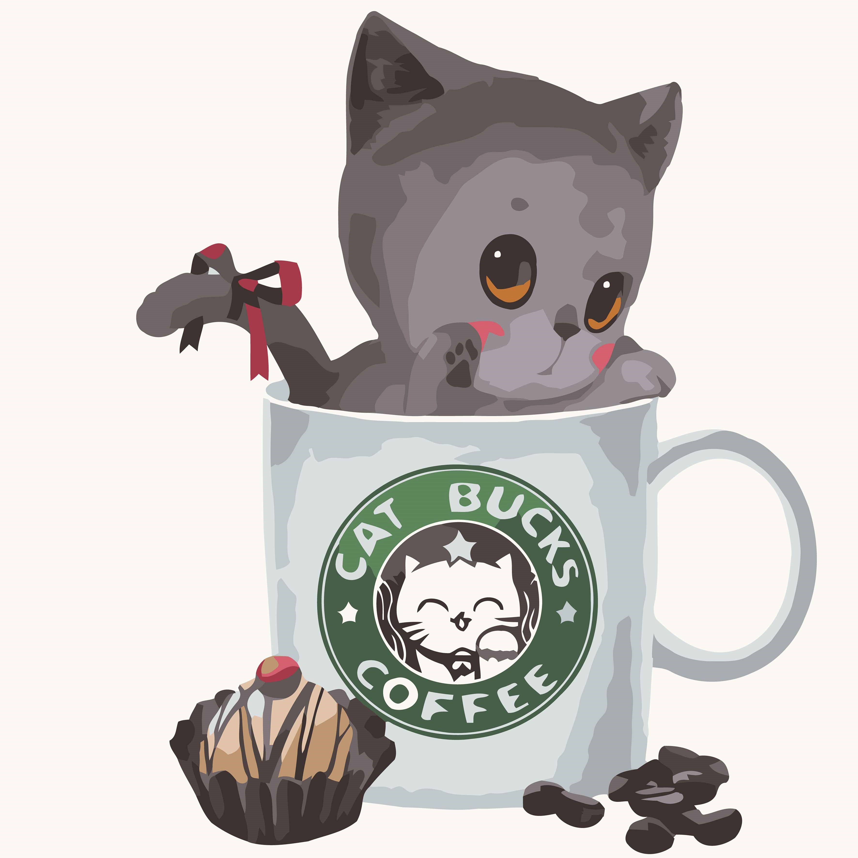 diy數字油畫油彩畫手繪兒童填色畫 動漫卡通動物大幅裝飾畫茶杯貓在類目 家居飾品, 裝飾畫, DIY/數字油畫中 - 來自Buy2taobao.com提供專業的淘寶代購服務