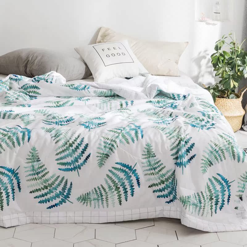 Northern Europe Green plant series household Cotton Summer quilt sofa Cover is Blanket bedroom summer quilt fashion Was coolerin the Home Fabric , Pillow/Pillow category - from Buy2taobao.com to provide professional Taobao agent buy service