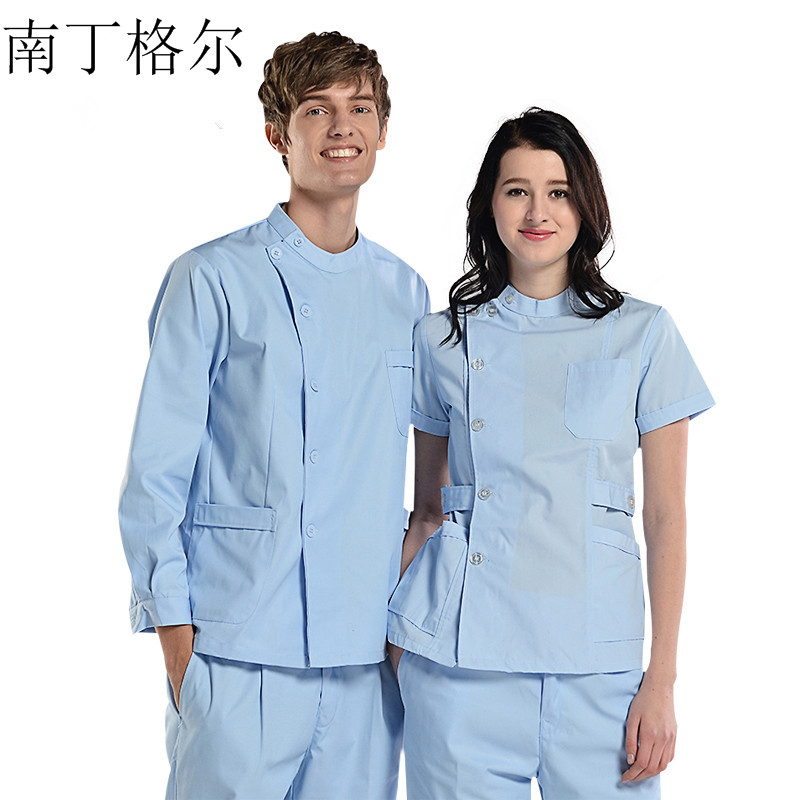 2017新款牙科口腔科医生服医师服套装工作服夏短袖冬长袖右偏立领在类目 女装/女士精品, 套装/学生校服/工作制服, 医护制服中 - 来自Buy2taobao.com提供专业的淘宝代购服务