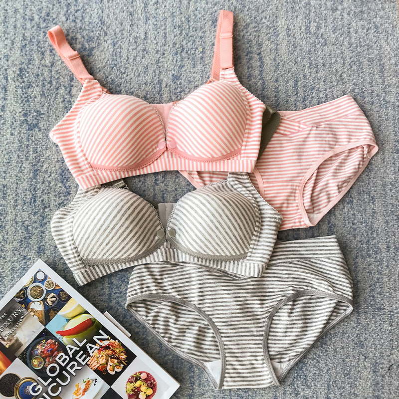 孕婦夏裝時尚套裝孕婦裝夏季無鋼圈薄款哺乳內衣內褲條紋兩件套潮在類目 孕婦裝/孕產婦用品/營養, 哺乳文胸/內褲/產檢褲, (文胸-內褲)套裝中 - 來自Buy2taobao.com提供專業的淘寶代購服務