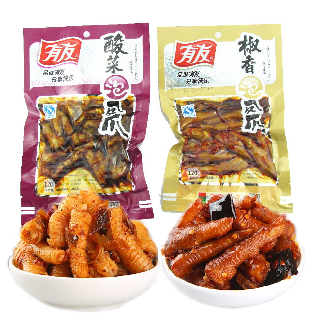 新品重庆特产有友凤爪椒香泡凤爪酸菜泡凤爪泡椒凤爪120g在类目 零食/坚果/特产, 牛肉干/猪肉脯/卤味零食, 鸡肉零食中 - 来自Buy2taobao.com提供专业的淘宝代购服务