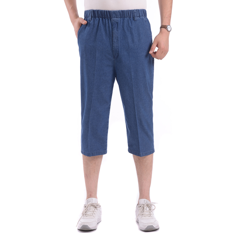summer Thin section middle age man cowboy shorts Easy Middle and old age Men's trousers dad Elastic waist Pant child the elderlyin the Men's clothing, Jeans category - from Buy2taobao.com to provide professional Taobao agent buy service