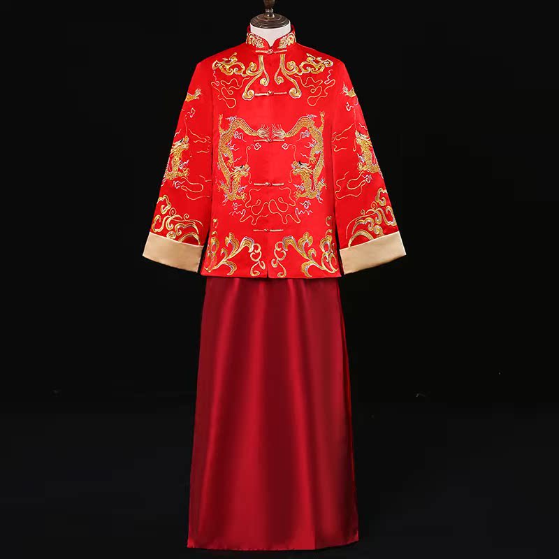 男装秀禾服结婚中式喜服新郎礼服敬酒服古装龙凤褂唐装在类目 男装, 民族服装中 - 来自Buy2taobao.com提供专业的淘宝代购服务