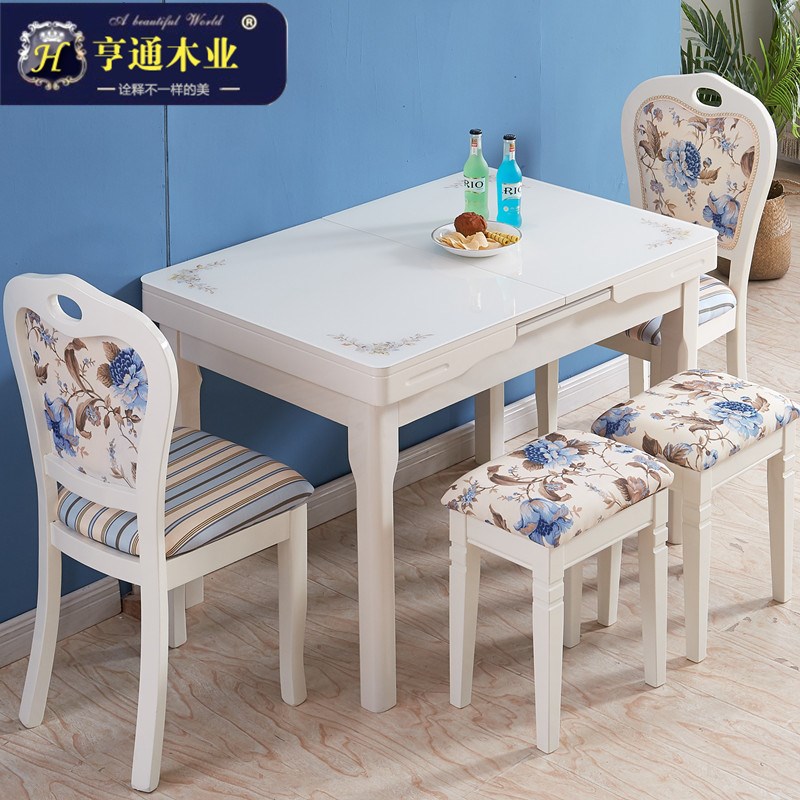 solid wood table fold Simplicity modern Small apartment multi-function Telescoping Folding chair combination household Glass dining tablein the Residential furniture , Tables , Dining table category - from Buy2taobao.com to provide professional Taobao agent buy service