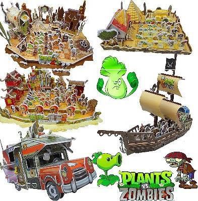 植物大战僵尸立体拼图。幼儿园拼插纸质手工智力玩具插图3d模型在类目 玩具/童车/益智/积木/模型, 串珠/拼图/配对/拆装/敲打玩具, 拼图/拼板中 - 来自Buy2taobao.com提供专业的淘宝代购服务