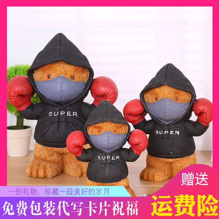 包邮zaka杂货卡通拳击熊树脂存钱罐家居摆件储蓄罐创意生日礼品在类目 节庆用品/礼品, 创意礼品, 储蓄罐中 - 来自Buy2taobao.com提供专业的淘宝代购服务