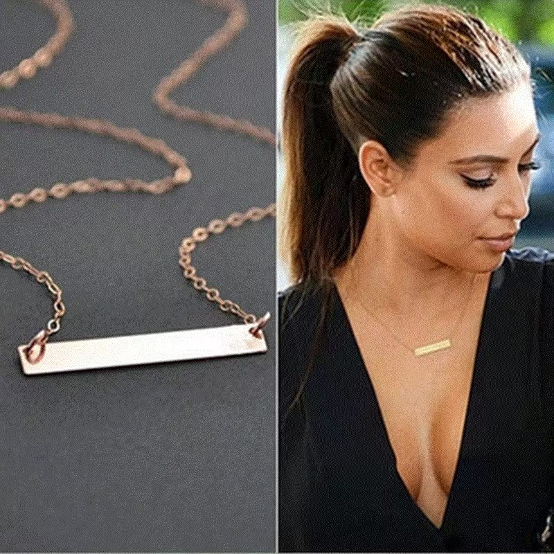 Gold Tiny Sideways Square Bar Necklace Simple Stick Necklace|msdalam kategori adat peribadi/Design Services/DIY, barang kemas adat, Cincin gelang adat - dari Buy2taobao.com untuk memberikan perkhidmatan ejen Taobao profesional membeli