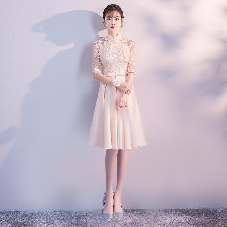 Autumn Little daily Fairy skirt Korean Bridesmaid Dresses 2019 new pattern summer Retro have cash less than that is registered in the accounts Toast clothing ladyin the Women's clothing/Boutique , Wedding/Cheongsam/Formal dress , Formal dress/Evening category - from Buy2taobao.com to provide professional Taobao agent buy service