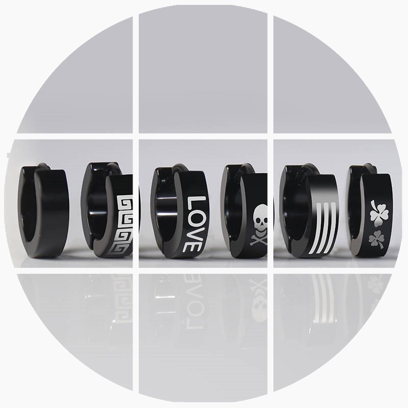 man the republic of korea Personalized earrings Trendsetter Earrings Fashion circular black Backing Single Domineering studentin the Jewelry/Diamond/Jade/Gold , Counter swarovski Crystal (New) , Earring category - from Buy2taobao.com to provide professional Taobao agent buy service