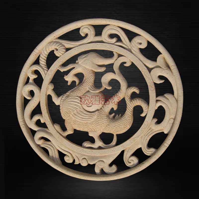 Chinese style Art Town house Exorcise evil spirits mural Four Long board Man-made Sandstone Indoor and outdoor Hollow Translucency Pendantin the Basic building materials , Sandstone , Sandstone walls category - from Buy2taobao.com to provide professional Taobao agent buy service