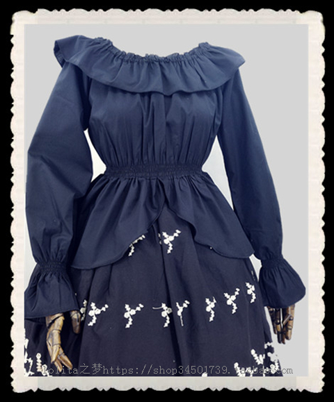 lolita之梦*荷叶边外穿内搭两用长袖自带小罩裙美衣在类目 模玩/动漫/周边/cos/桌游, 二次元洛丽塔, 洛丽塔/软妹装/洋装中 - 来自Buy2taobao.com提供专业的淘宝代购服务