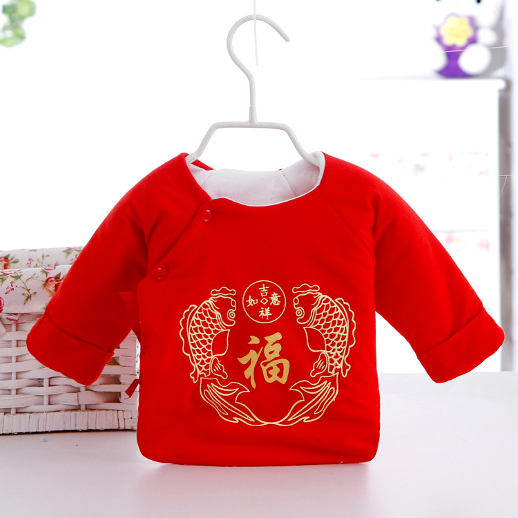 新生儿衣服半背衣秋冬厚保暖和尚服0-3个月1婴儿春秋纯棉上衣大红|ruв категории Детская одежда, детей белье, тепло. - от Buy2taobao.com для оказания профессиональной услуги покупки агента Taobao