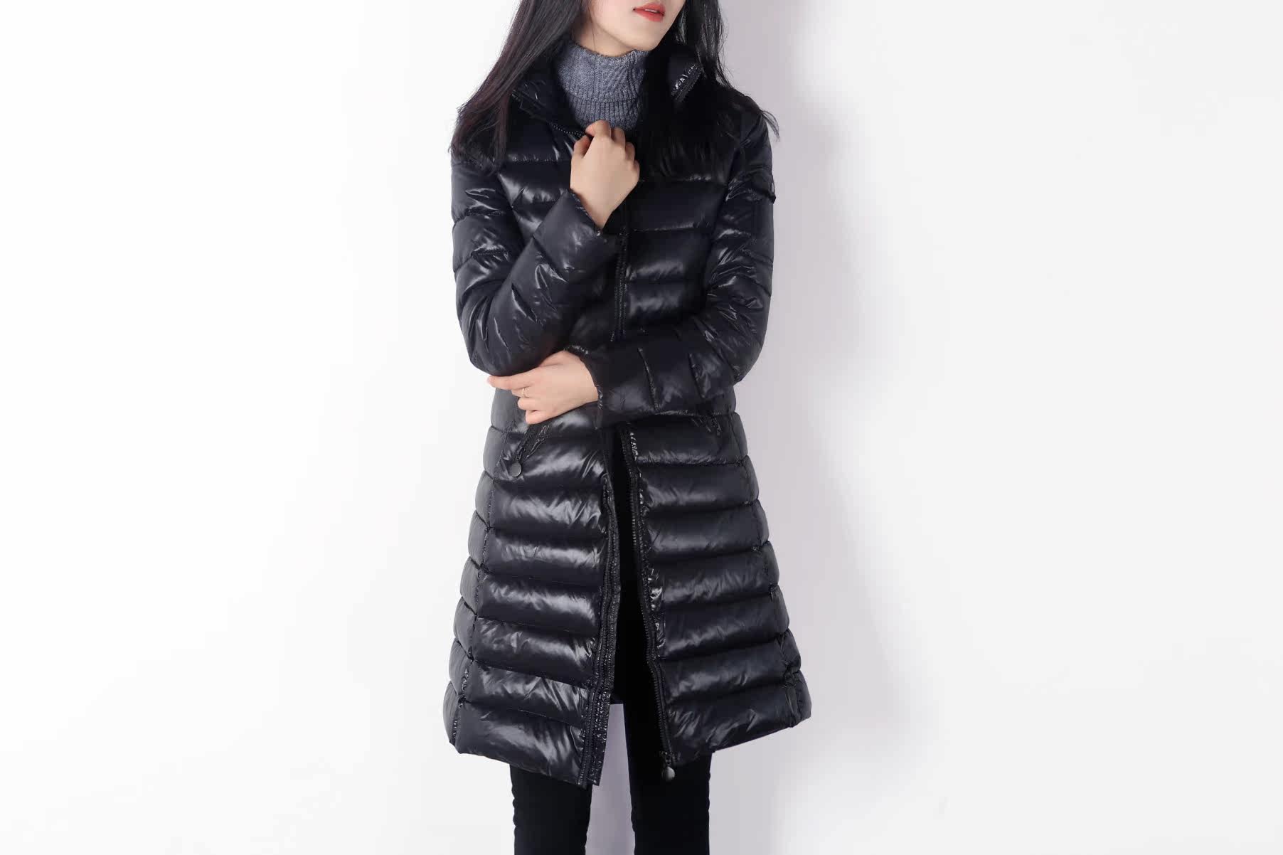 静说 自留必.败推荐~冬装轻奢名品显瘦长款羽绒服17122824减库存