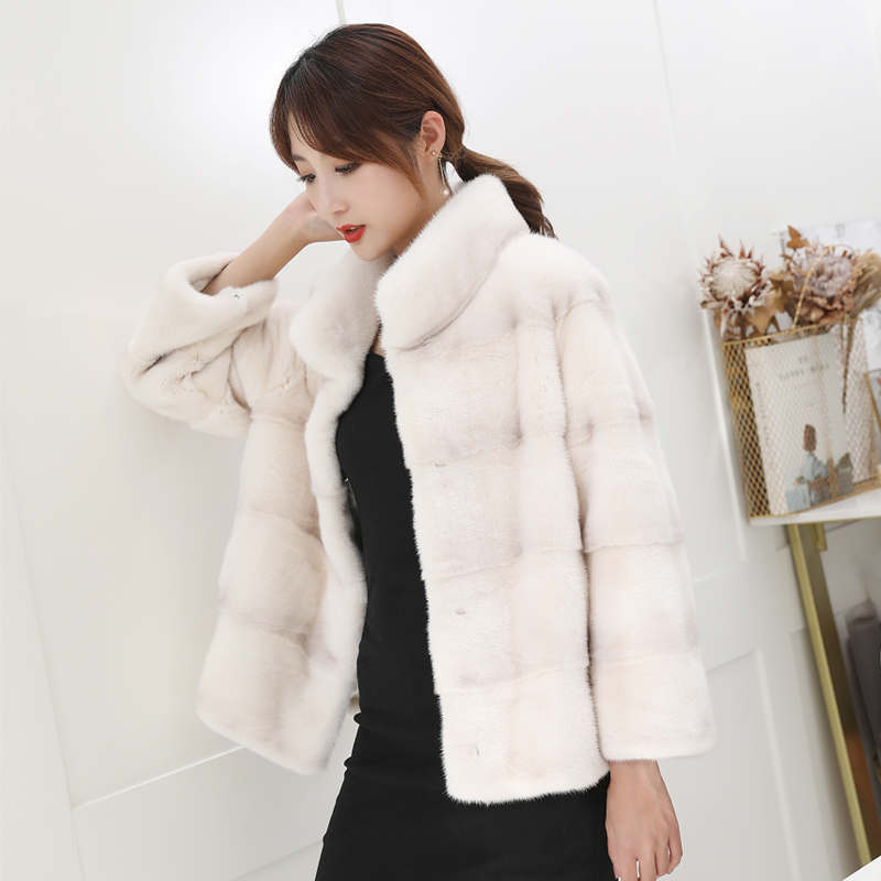 Haining Fur Imported mink Whole mink leather and fur Mink overcoat have cash less than that is registered in the accounts Mink hair Stand collar Self cultivation Show thinin the Women's clothing/Boutique , Fur category - from Buy2taobao.com to provide professional Taobao agent buy service