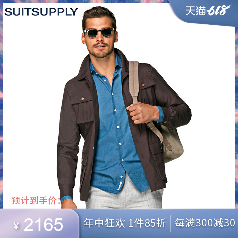 Suitsupply-Jort棕色丝质平纹休闲男士外套|ruв категории Мужская одежда, пиджак - от Buy2taobao.com для оказания профессиональной услуги покупки агента Taobao