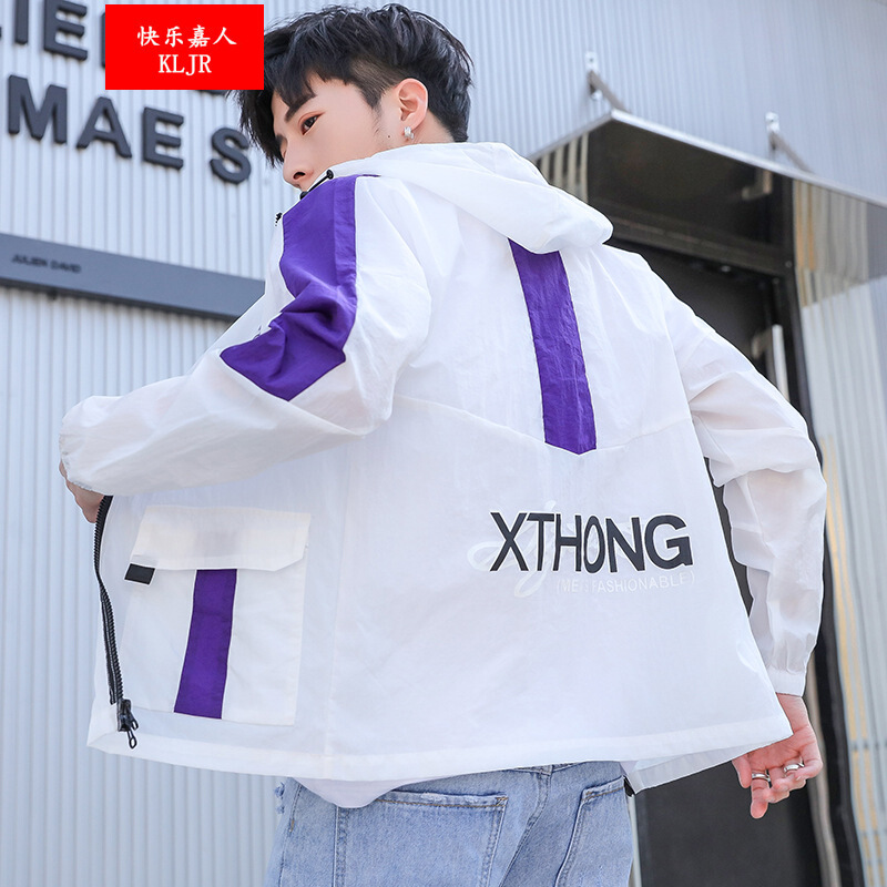 快乐嘉人夹克男防晒服夏季新款韩版潮流修身薄款工装外套男ins港|ruв категории движение/йога/фитнес/фанаты товаров, йога, йога одежды, йога куртка - от Buy2taobao.com для оказания профессиональной услуги покупки агента Taobao