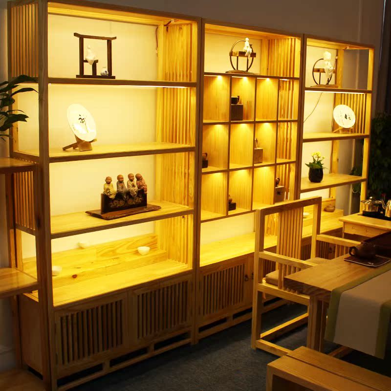 customized solid wood Treasure House Tea Display cabinet Stands goods shelves Shelf Container Wine cabinet The exhibition hall Display rackin the Business/Office Furniture , Shelf/Showcase , Boutique Showcase/Showcase category - from Buy2taobao.com to provide professional Taobao agent buy service