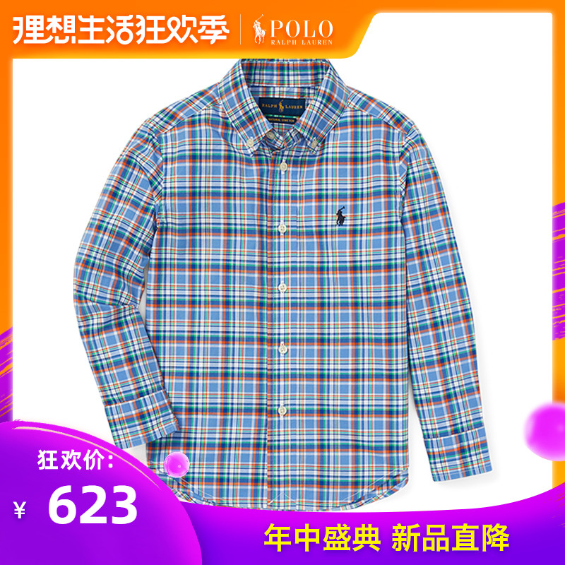 Polo Ralph Lauren Boy 2019 Spring Tartan Poplin shirt RL31134in the Children/Baby/Family fitted , Shirt category - from Buy2taobao.com to provide professional Taobao agent buy service