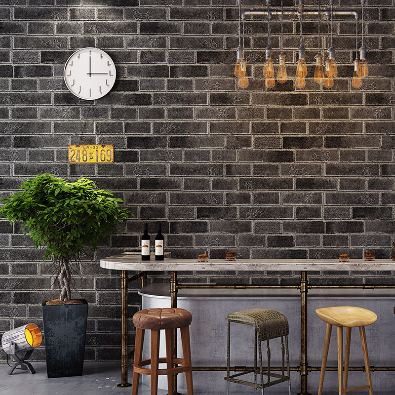 Retro To fake something antique Brick pattern Brick Blue brick 3d Three-dimensional wallpaper Chinese style coffee couture Hotel beauty salon Hairdressing wallpaperin the Decoration main material , Wallpaper , PVC Wallpaper category - from Buy2taobao.com to provide professional Taobao agent buy service