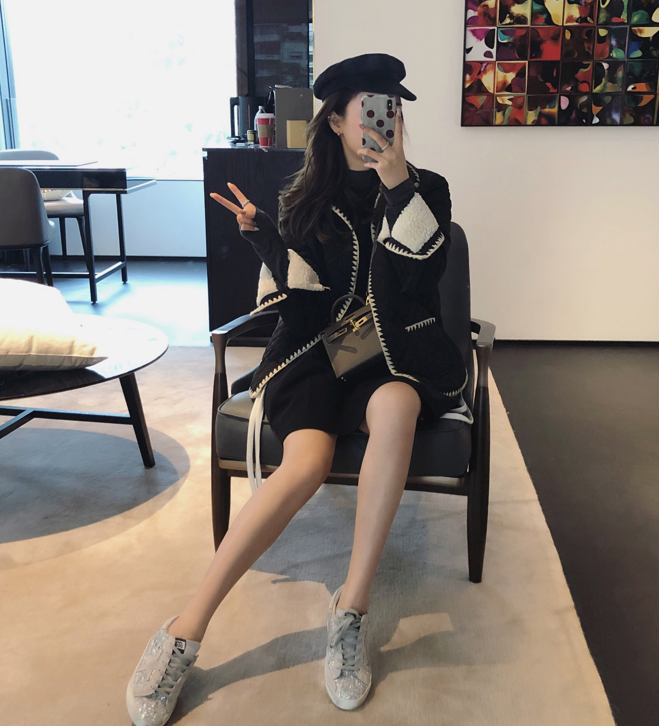 兔兔VIP店2018冬季新款 领口羊驼毛 菱格暗纹大气简洁款棉服棉袄|msdalam kategori Butik wanita / wanita, kapas/empuk - dari Buy2taobao.com untuk memberikan perkhidmatan ejen Taobao profesional membeli