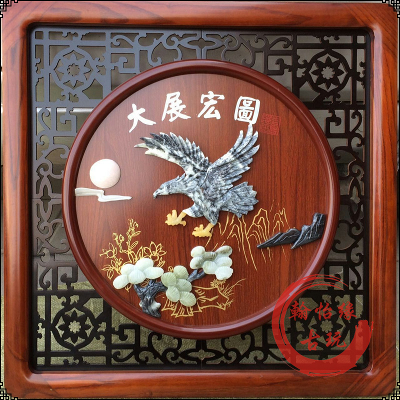 classical European style Chinese style a living room Entrance decorate modern Hanging picture natural solid wood Square Jade muralsin the Home accessories , Decorative painting , Modern decorative painting category - from Buy2taobao.com to provide professional Taobao agent buy service