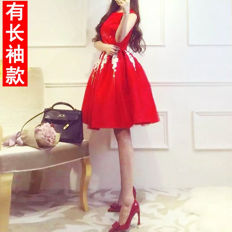 敬酒服新娘秋季2017 结婚新款孕妇结婚高腰回门礼服订婚连衣裙春在类目 女装/女士精品, 婚纱/旗袍/礼服, 礼服/晚装中 - 来自Buy2taobao.com提供专业的淘宝代购服务