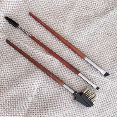 【玖玖彩妆】榉木双头眉刷眉粉刷睫毛卷睫毛钢梳眉毛梳子化妆刷
