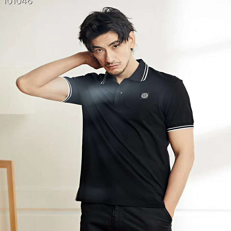 stone Pearl cotton man Short sleeved summer motion leisure time Easy Lapel T-shirt Polo Teenagers clothesin the Sportswear/Casual Clothing , Sports POLO Shirts category - from Buy2taobao.com to provide professional Taobao agent buy service