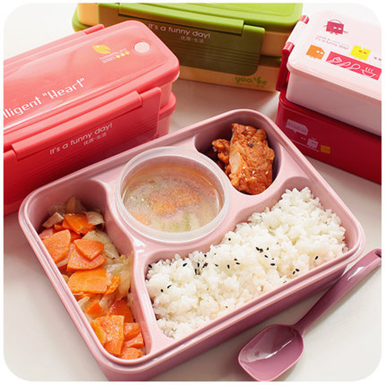 Japanese lovely student Plastic Bento Box suit Dinner plate children Cartoon Microwave Oven Lunch boxin the Tableware , Fresh container/Fresh Containers , Crisper category - from Buy2taobao.com to provide professional Taobao agent buy service