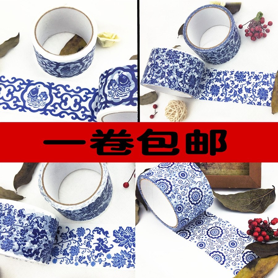 幼儿其他贴饰园贴纸墙贴墙面环境装饰 中国风青花瓷胶带纸贴纸 包在类目 家居饰品, 贴饰, 其他贴饰中 - 来自Buy2taobao.com提供专业的淘宝代购服务