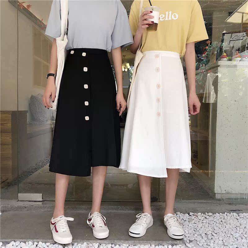 2019 new pattern Asymmetry A word skirt skirt Women's wear summer Korean Edition Paige Mid length version Overknee skirtin the Women's clothing/Boutique , Skirts category - from Buy2taobao.com to provide professional Taobao agent buy service
