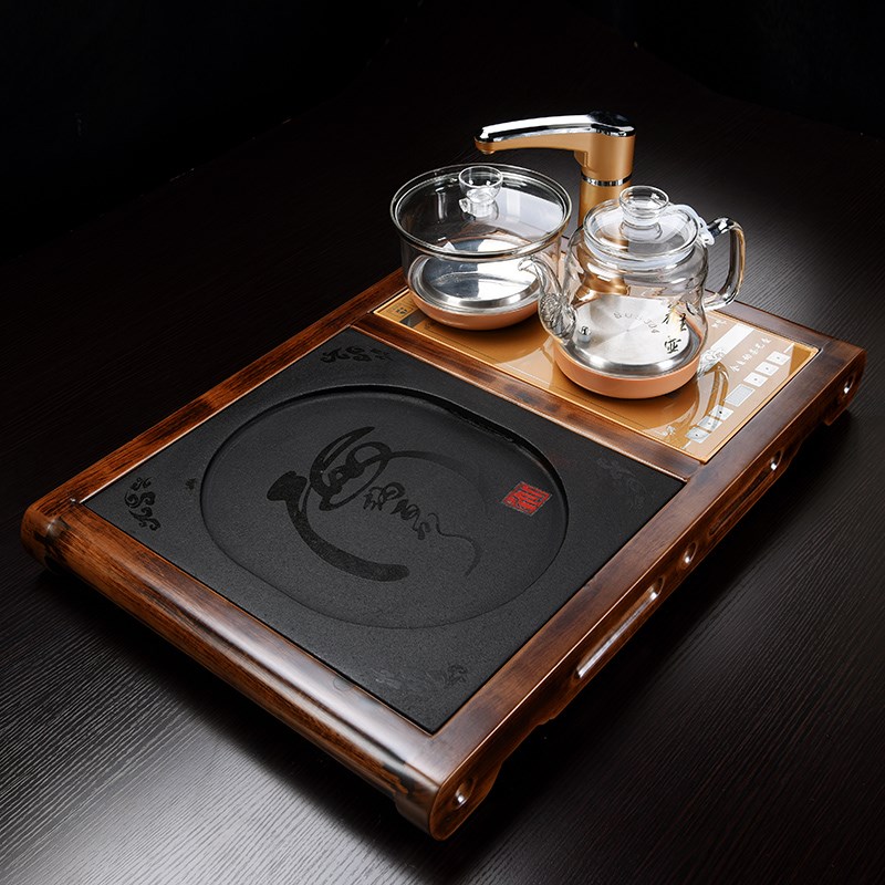 功夫茶具实木茶盘套装家用简约乌金石陶瓷茶台全自动上水一体茶海在类目 餐饮具, 茶具, 茶盘中 - 来自Buy2taobao.com提供专业的淘宝代购服务