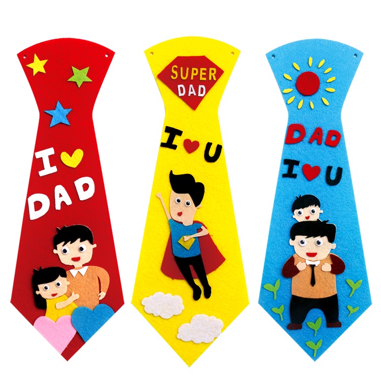 父亲节儿童手工幼儿园 制作diy不织布领带粘贴材料包益智创意礼物|msdalam kategori Aksesori/Belt kulit/Hat/Muffler, aksesori kolar, Tie - dari Buy2taobao.com untuk memberikan perkhidmatan ejen Taobao profesional membeli