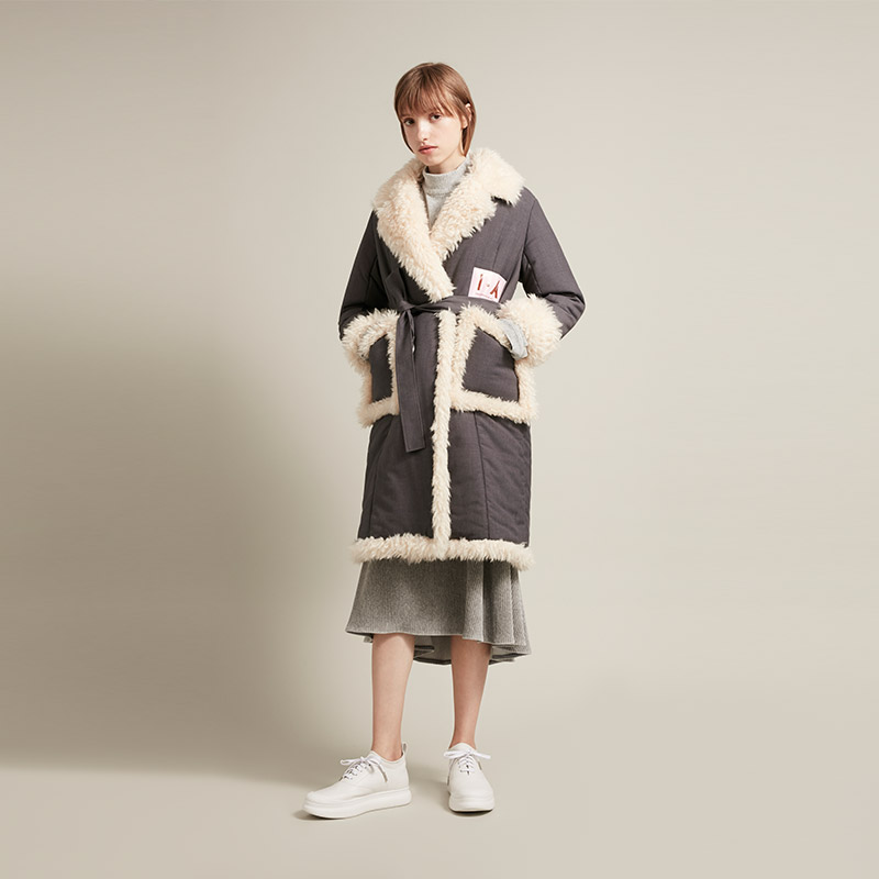 ISCRICS2017秋冬新品 时尚毛领腰带女棉衣外套 A741907567B|msdalam kategori Butik wanita / wanita, kapas/empuk - dari Buy2taobao.com untuk memberikan perkhidmatan ejen Taobao profesional membeli