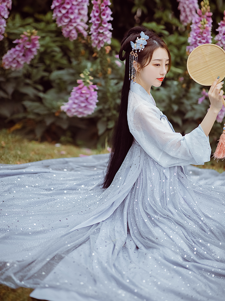 美人鱼之星海蓝色齐胸襦裙日常款一片式6米摆羽落纱原创汉服新款|ruв категории Женская одежда, костюм/национальная одежда/театр костюм, национальная одежда/этап погрузки - от Buy2taobao.com для оказания профессиональной услуги покупки агента Taobao