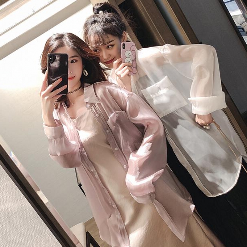 Thin section coat summer Korean Edition 2019 new pattern Chiffon Sunscreen Mid length version fairy Cardigan shirtin the Women's clothing/Boutique , Jacket category - from Buy2taobao.com to provide professional Taobao agent buy service