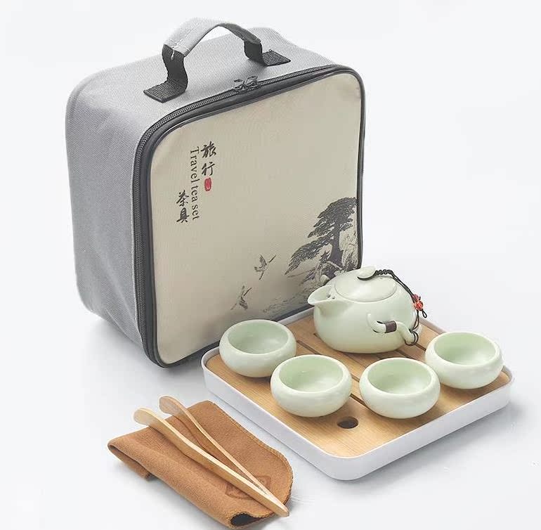 旅游泡茶茶具出行便携成套送礼春秋大气新中式轻便黑白野营定窑在类目 餐饮具, 茶具, 茶道/零配中 - 来自Buy2taobao.com提供专业的淘宝代购服务