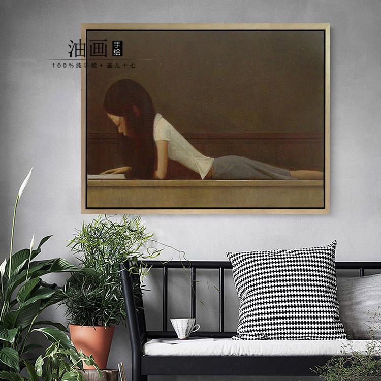 【禁书】画儿十七纯手绘现代女孩刘野人物油画客厅装饰画壁画挂画|ruв категории Домашний быт, декоративная живопись, маслом - от Buy2taobao.com для оказания профессиональной услуги покупки агента Taobao