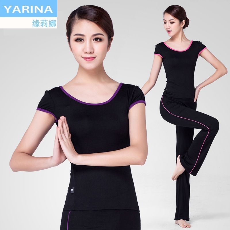 YARINA瑜伽广场舞服装套装短袖运动健身短袖上衣ar定制瑜伽套装在类目 运动/瑜伽/健身/球迷用品, 瑜伽, 瑜伽服中 - 来自Buy2taobao.com提供专业的淘宝代购服务
