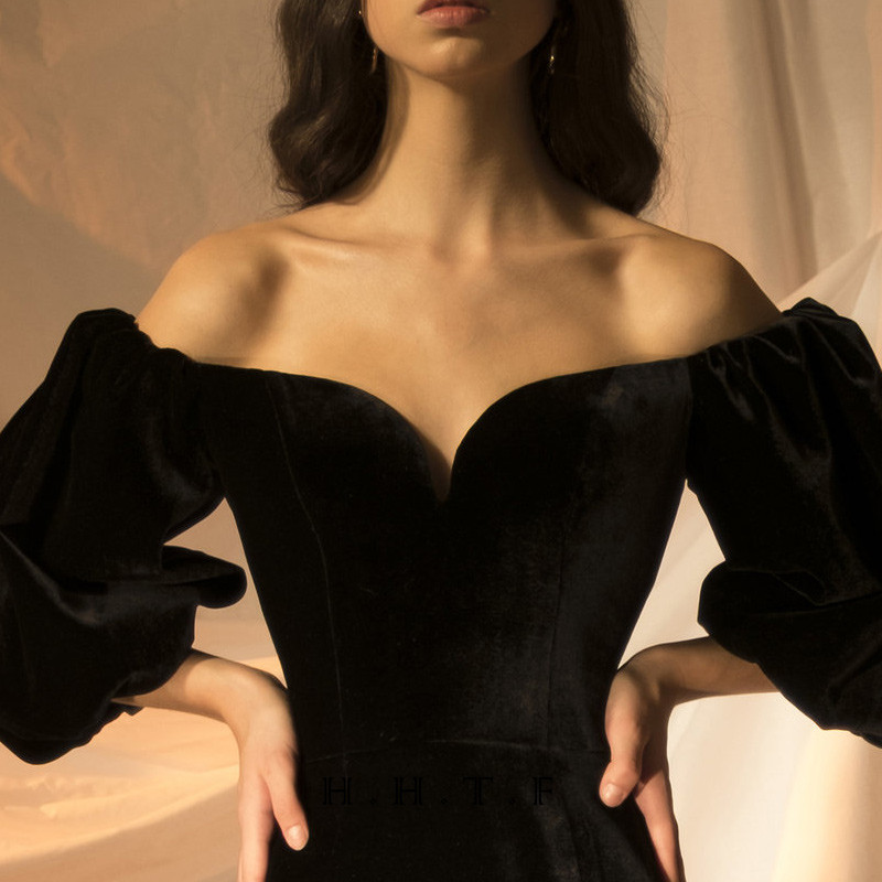Annual meeting Evening dress black Off Shoulder temperament Self cultivation velvet strapless undergarment covering the chest and abdomen banquet party Toast Tuxedoin the Women's clothing/Boutique , Wedding/Cheongsam/Formal dress , Formal dress/Evening category - from Buy2taobao.com to provide professional Taobao agent buy service