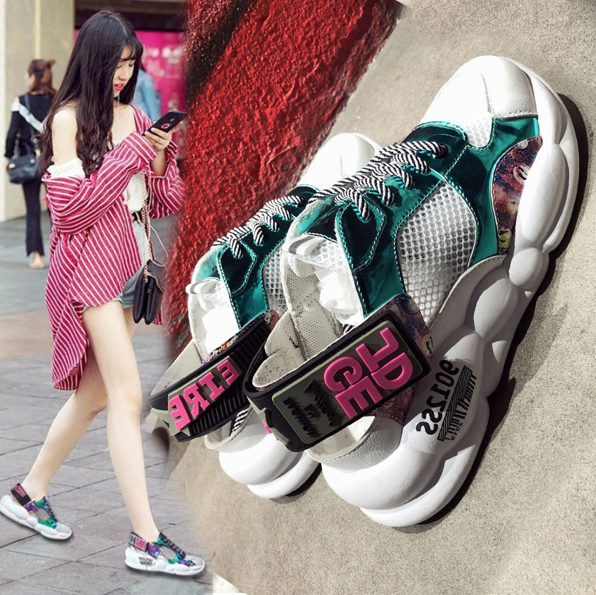 gym shoes Net surface ventilation student 2019 summer new pattern soft sole light White shoes ins Wild running shoesin the Women's Shoes, Low shoes category - from Buy2taobao.com to provide professional Taobao agent buy service