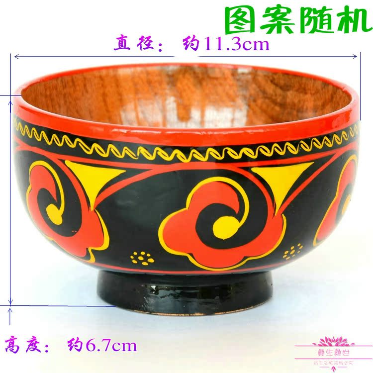 四川大凉山西昌特产彝族民间漆器彩绘纯手工艺品实木汉木碗小饭碗在类目 特色手工艺, 地区民间特色手工艺, 漆器中 - 来自Buy2taobao.com提供专业的淘宝代购服务