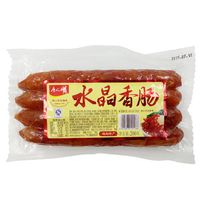 唐人神 水晶香肠 猪肉肠 腊肉腊味 香肠腊肠 微甜 200g*2包