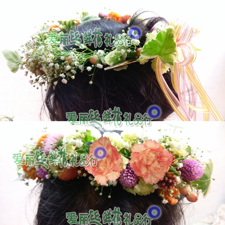 头戴鲜花花环 安定门附近鲜花店 北京东城区鲜花店 送花 鲜花速递|msdalam kategori penghantaran bunga/bunga simulasi/tumbuhan berkebun, gubahan bunga perkahwinan, lain - dari Buy2taobao.com untuk memberikan perkhidmatan ejen Taobao profesional membeli