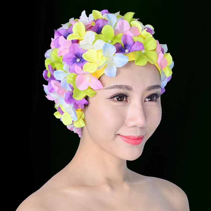 女泳帽立体花瓣手工花朵欧美时尚泳帽成人高档护发泳帽|ruв категории движение/йога/фитнес/фанаты товаров, плавание, шапочка - от Buy2taobao.com для оказания профессиональной услуги покупки агента Taobao