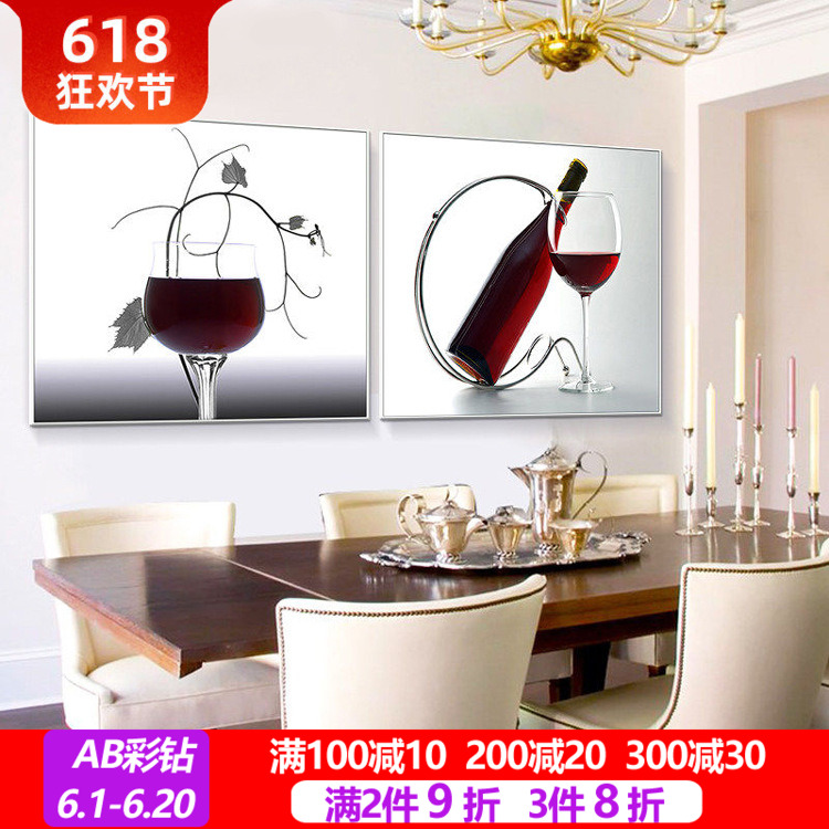 2019新款5d钻石画满钻客厅红酒杯餐厅十字绣钻石绣全贴欧式两联画|msdalam kategori rumah Fabrik, Cross Alat Jahit dan Aksesori, Cross Stitch Kit - dari Buy2taobao.com untuk memberikan perkhidmatan ejen Taobao profesional membeli