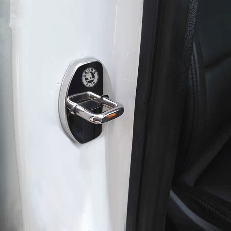 Skoda Octavia Supipes superb Fabia car door Stainless steel Capping Lock catch Protective cover Antirust Protecting coverin the Car/Articles/Fitting/Refit , Auto Parts and Accessories , Automotive Accessories , Lock lid category - from Buy2taobao.com to provide professional Taobao agent buy service