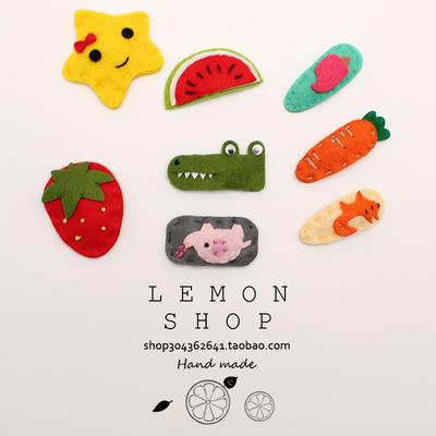 bb夹儿童发夹日韩卡通可爱边夹发卡顶夹布艺简约甜美刘海夹女