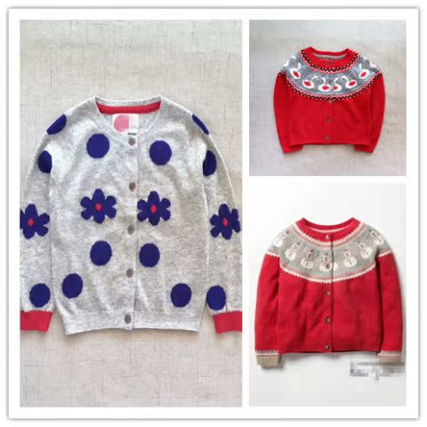 Special facial contrast!English single mi spring and autumn girl Cardigan gules Cardiganin the Children/Baby/Family fitted , Sweaters/Knitwear category - from Buy2taobao.com to provide professional Taobao agent buy service