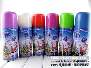  圣诞喷雪派对庆典结婚用品礼炮礼花气球 彩带 喷彩 彩喷 手喷飞雪